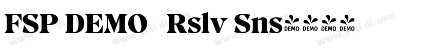 FSP DEMO   Rslv Sns字体转换